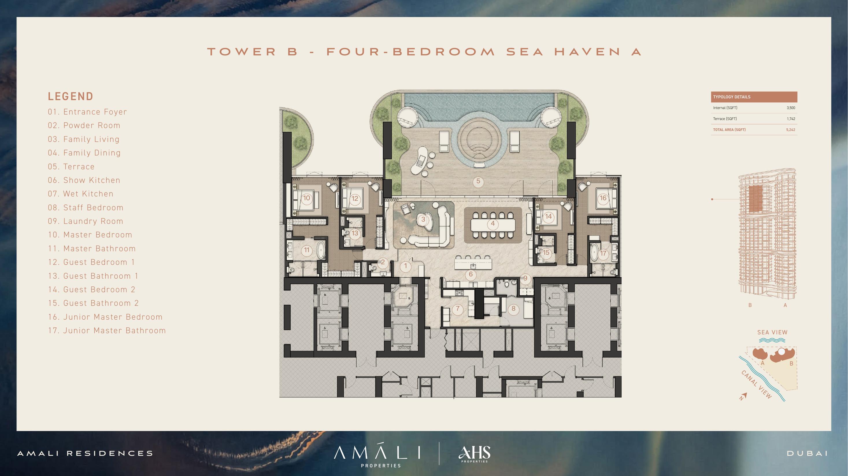 Tower B · Four bedroom Sea Haven A