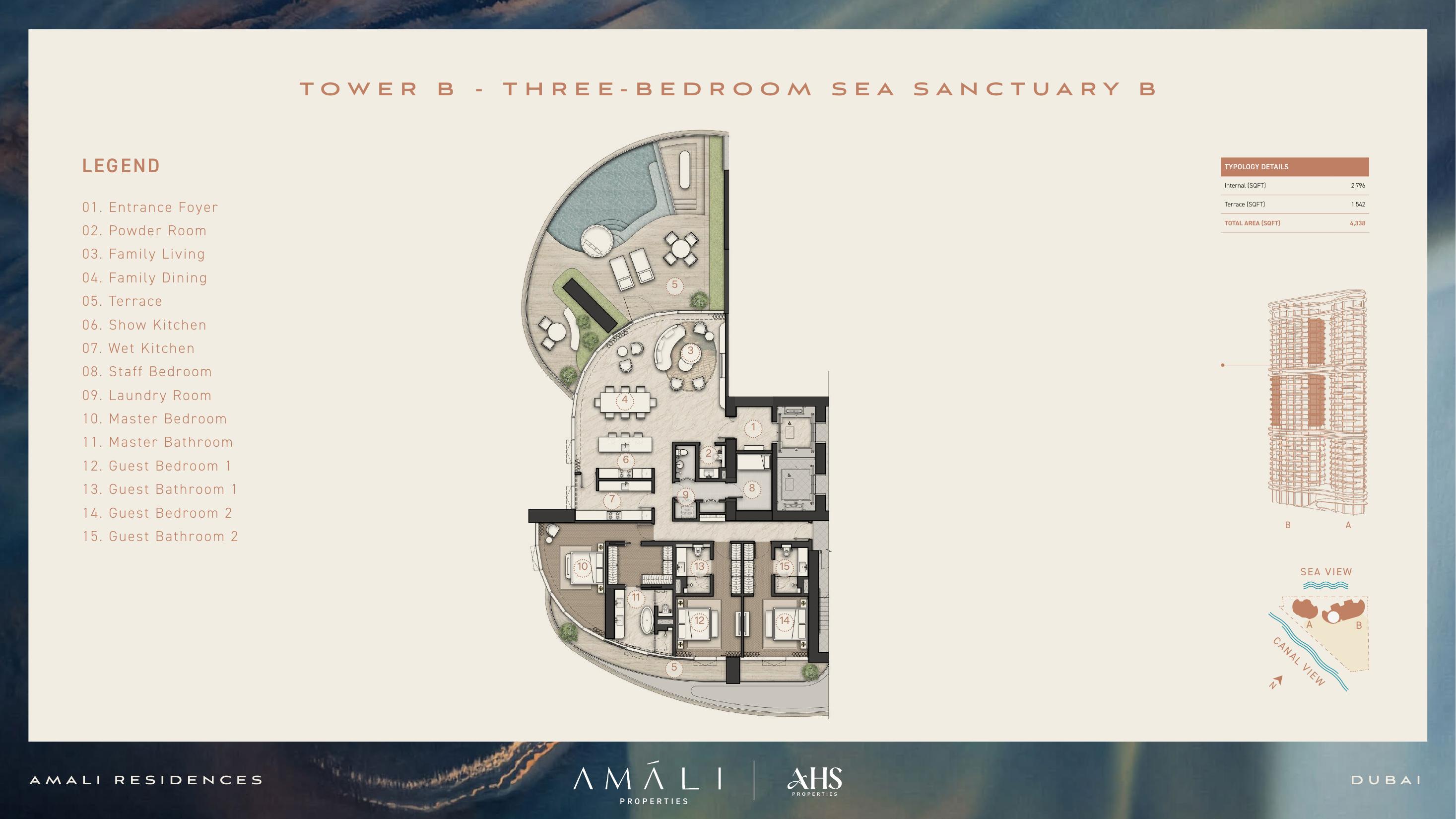 Tower B · Three bedroom Sea Sanctuary B