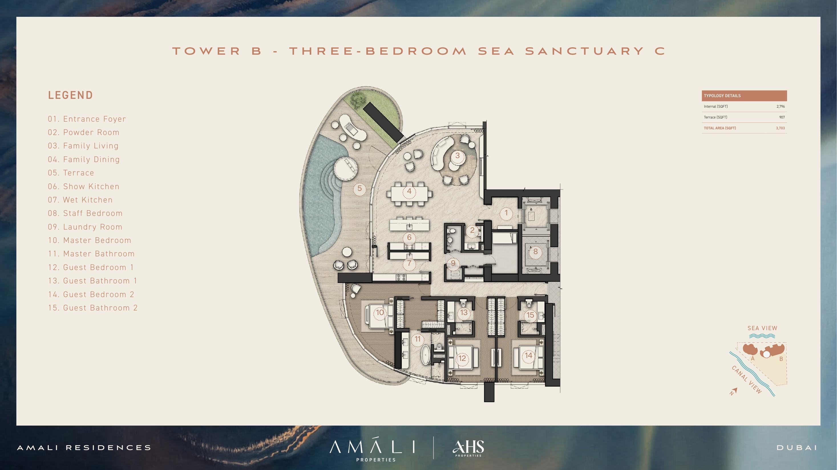 Tower B · Three bedroom Sea Sanctuary C